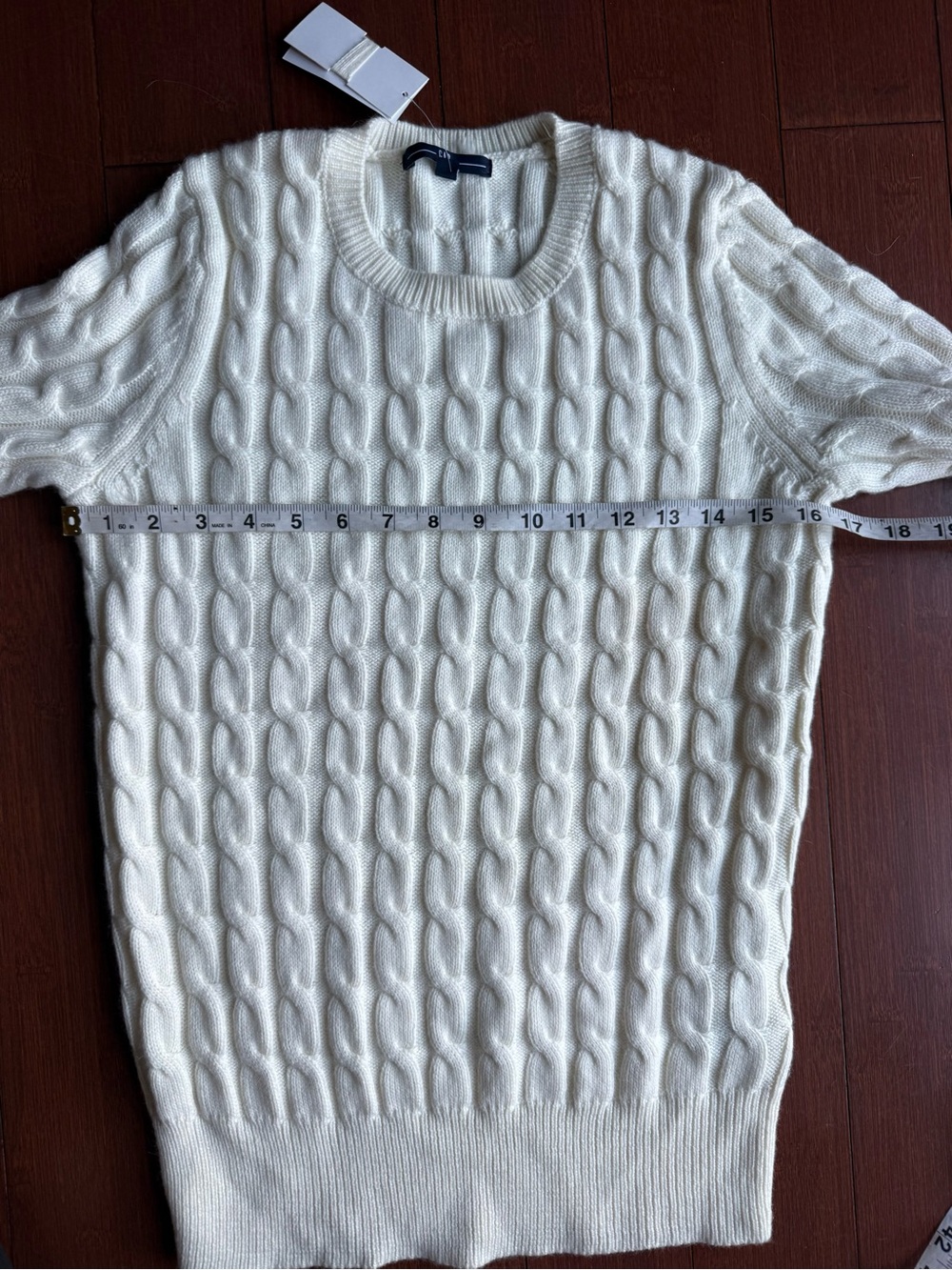 Vintage 90s GAP Ivory Cable Knit Angora Sweater BNWT - Size M - Picture 5 of 6